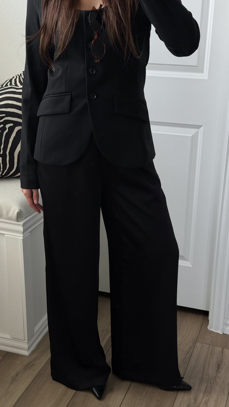 Black Satin Pants