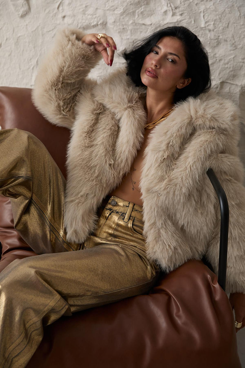 Metallic Gold Wide Leg Pants- FINAL SALE