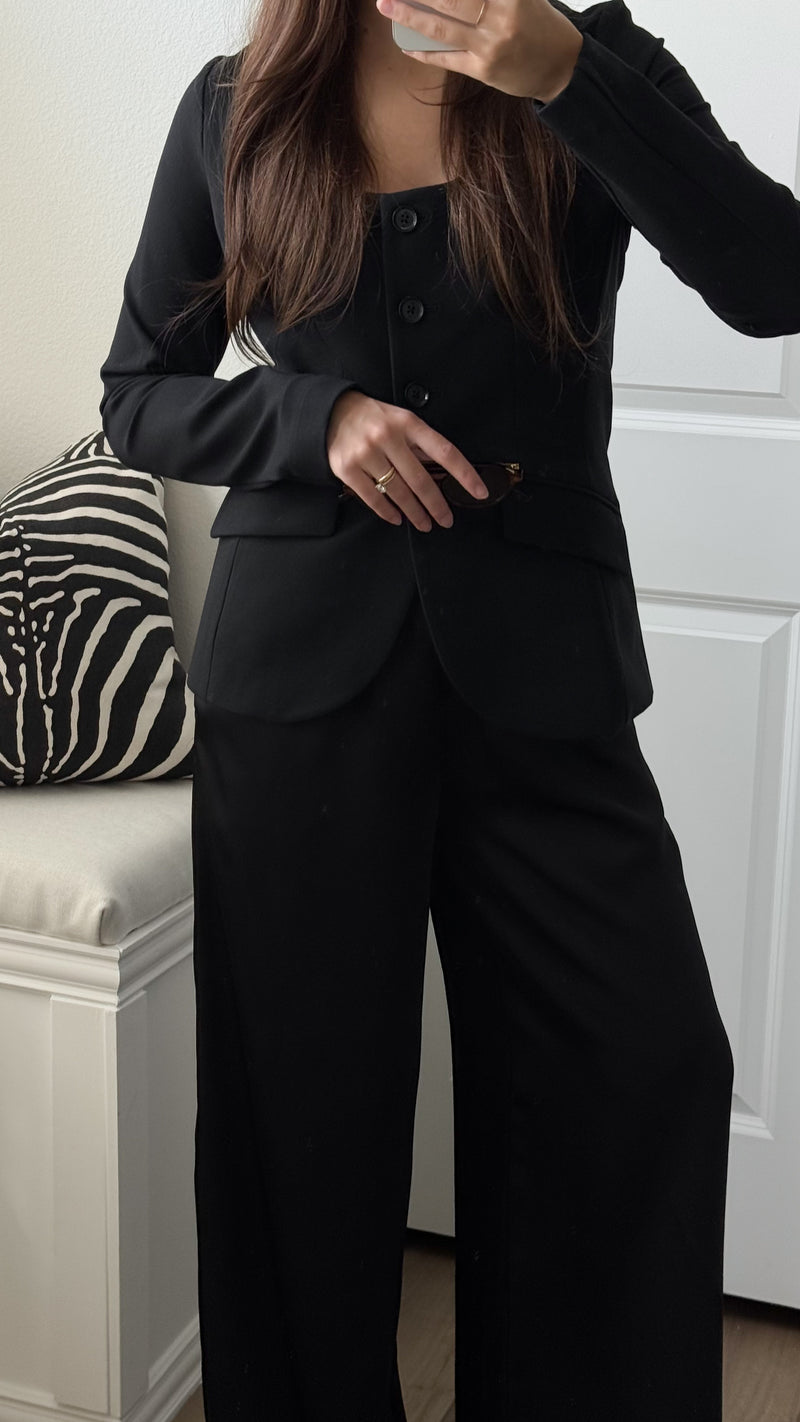 Black Satin Pants