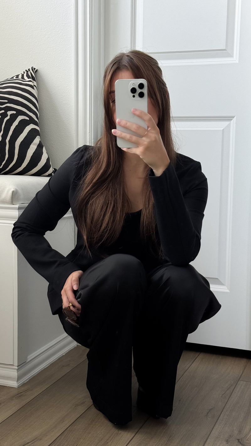 Black Satin Pants