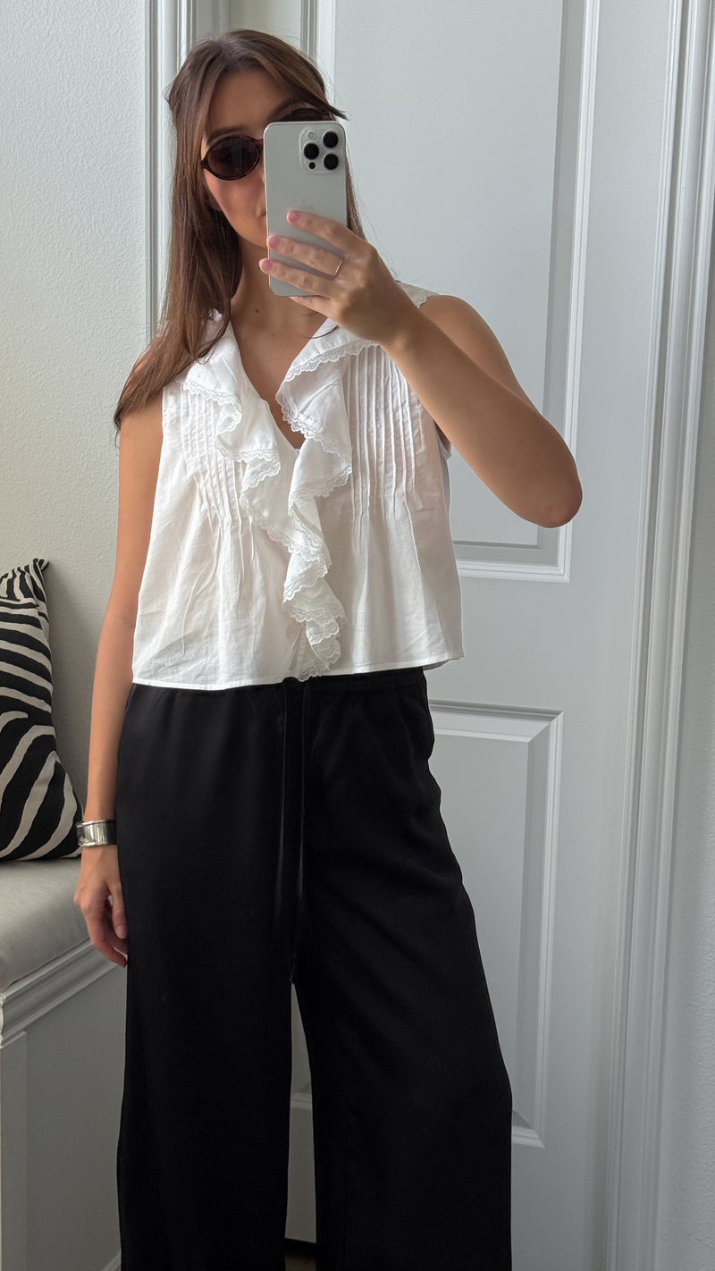 Black Satin Pants