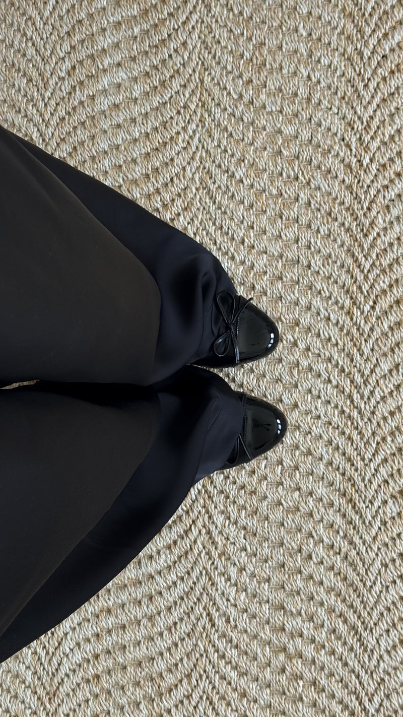 Black Satin Pants