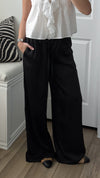Black Satin Pants