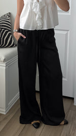 Black Satin Pants