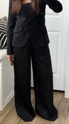 Black Satin Pants