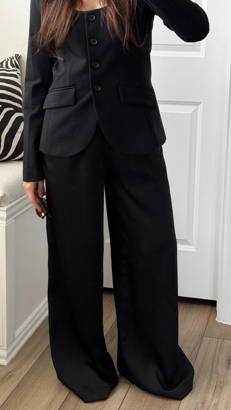 Black Satin Pants