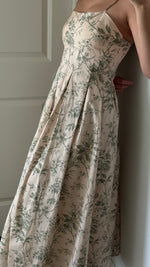 Ysabella Green Floral Midi Dress