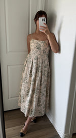 Ysabella Green Floral Midi Dress