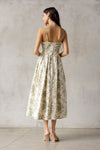 Ysabella Green Floral Midi Dress