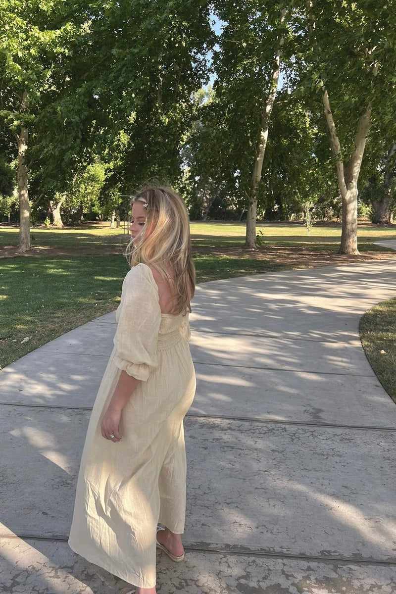 Christen Butter Yellow Cotton Dress