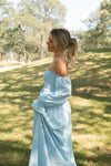 Christen Powder Blue Cotton Dress - LLACIE 